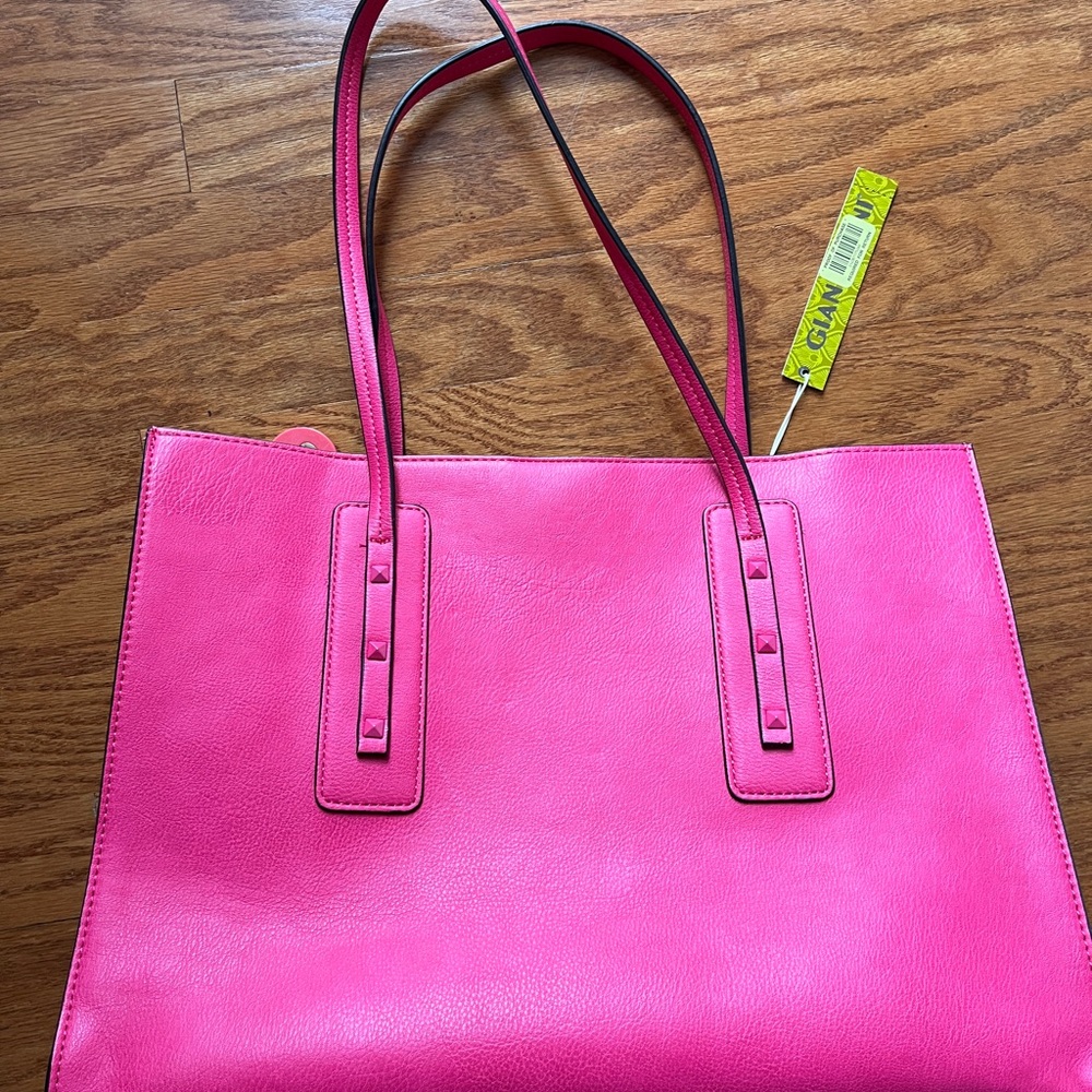 Gianni Bini Pink Structured Tote Bag
